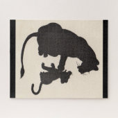 Silhouette der 30er Jahre Puzzle (Horizontal)