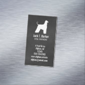 Silhouette der afghanischen Hunde Magnetische Visitenkarte (Beispiel)