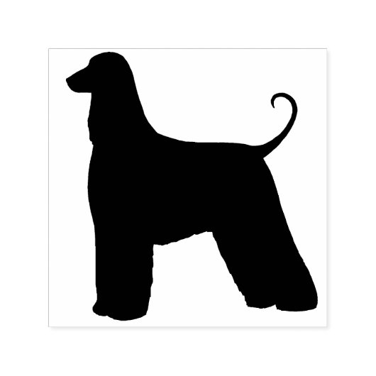 Silhouette der afghanischen Hunde Permastempel (Design)