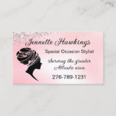 Silhouette der Afrikanerin Rosa Visitenkarte (Vorderseite)