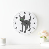 Silhouette der ägyptischen Katze - Wählen Sie die Große Wanduhr (Zuhause)