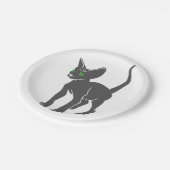 Silhouette der ägyptischen Katze - Wählen Sie die  Pappteller (Schrägansicht)