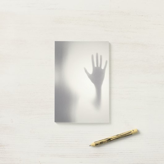 Silhouette der Alien Post-it Klebezettel (Auf Schreibtisch)