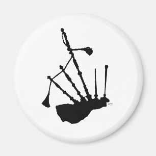 Silhouette der Bagpipe Magnet