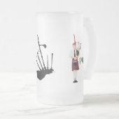 Silhouette der Bagpipe Mattglas Bierglas (VorderseiteRechts)