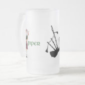 Silhouette der Bagpipe Mattglas Bierglas (Vorderseite Links)