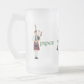 Silhouette der Bagpipe Mattglas Bierglas (Links)