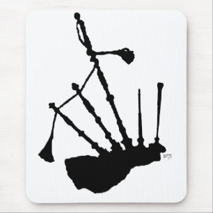 Silhouette der Bagpipe Mousepad