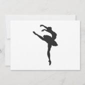 Silhouette der Ballerina Einladung (Rückseite)