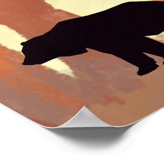 Silhouette der Bären im Forest Kinderzimmer Mauer  Poster (Ecke)