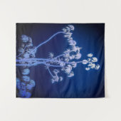 Silhouette der Bäume in der Royal Blues Tapestry Wandteppich (Vorderseite (Horizontal))