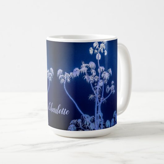 Silhouette der Bäume in der Tasse Royal Blues (VorderseiteRechts)