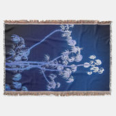 Silhouette der Bäume in Royal Blues Throw Blanket Decke (Vorderseite)