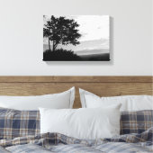 Silhouette der Bäume in Schwarz und Weiß Leinwanddruck (Insitu (Schlafzimmer))