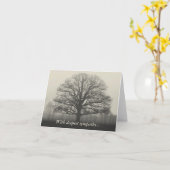 Silhouette der Bäume mit tiefstem Beileid Karte (Gelbe Blume)