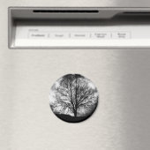 Silhouette der Bäume vor Vollmond Magnet (In Situ (Geschirrspüler))