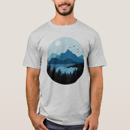 Silhouette der Blauen Berge und Wälder T-Shirt