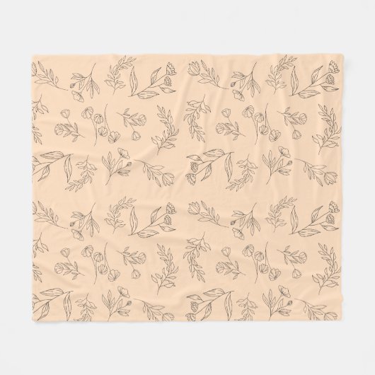 Silhouette der Blume Fleecedecke (Vorderseite (Horizontal))