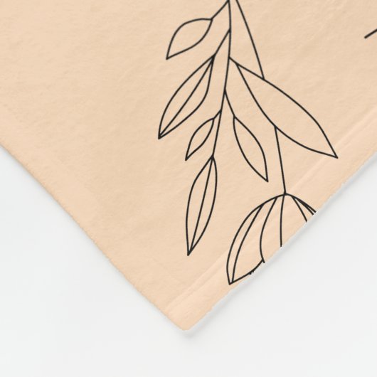 Silhouette der Blume Fleecedecke (Ecke)