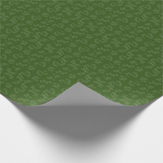 Silhouette der Blume Geschenkpapier (Ecke)