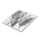 Silhouette der Blume - Grau Fliese (Seite)