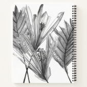 Silhouette der Blume - Grau Notizblock (Rückseite)