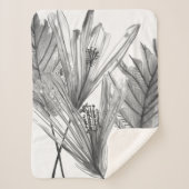 Silhouette der Blume - Grau Sherpadecke (Vorderseite)