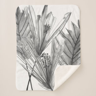 Silhouette der Blume - Grau Sherpadecke