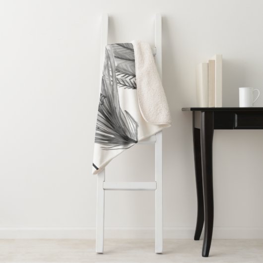 Silhouette der Blume - Grau Sherpadecke (Beispiel)