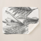 Silhouette der Blume - Grau Sherpadecke (Vorderseite (Horizontal))