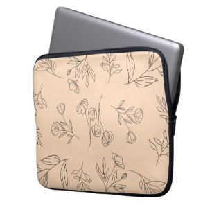 Silhouette der Blume Laptopschutzhülle