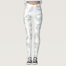Silhouette der Blume Leggings