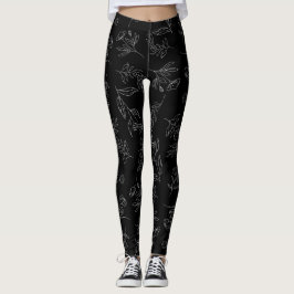 Silhouette der Blume Leggings