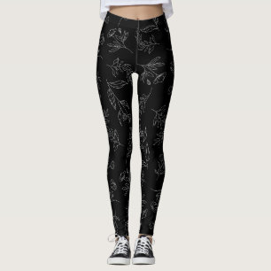 Silhouette der Blume Leggings
