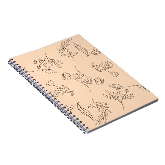 Silhouette der Blume Notizblock (Rechte Seite)