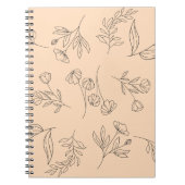 Silhouette der Blume Notizblock (Vorderseite)