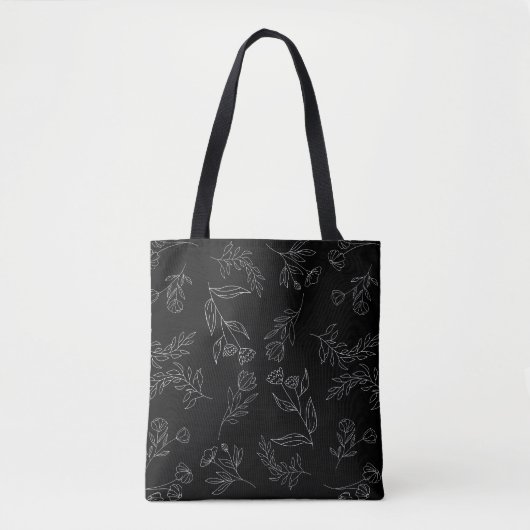 Silhouette der Blume Tasche (Vorderseite)