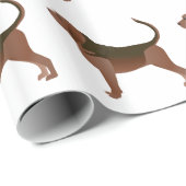 Silhouette der Bluthound-Grundzucht Geschenkpapier (Rolleneckpunkt)