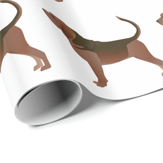 Silhouette der Bluthound-Grundzucht Geschenkpapier (Rolleneckpunkt)