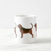 Silhouette der Bluthound-Grundzucht Kaffeetasse (Mittel)