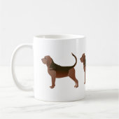 Silhouette der Bluthound-Grundzucht Kaffeetasse (Links)