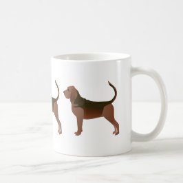 Silhouette der Bluthound-Grundzucht Kaffeetasse