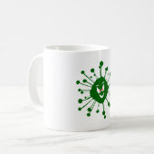 Silhouette der bösartigen Infektion Kaffeetasse (Vorderseite Links)