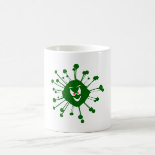 Silhouette der bösartigen Infektion Kaffeetasse