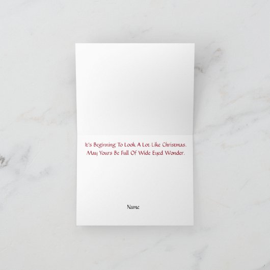 Silhouette der Brille Optometristische Weihnachtsk Karte (Innenseite)