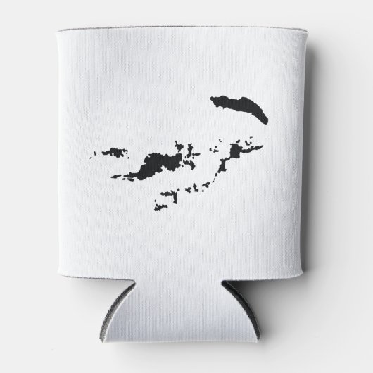 Silhouette der britischen Jungfrau Dosenkühler (Vorderseite)