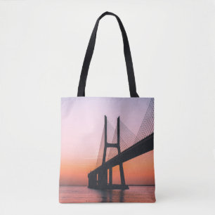 Silhouette DER BRÜCKE UNTER KLAREM LUG Tasche