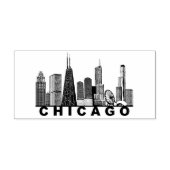 Silhouette der Chicago-Skyline  Gummistempel (Prägung)