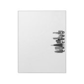 Silhouette der Chicago-Skyline  Notizblock (Rotiert)