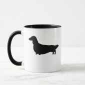 Silhouette der Dackel Dackel Hunde Dackel Tasse (Links)